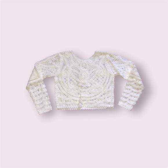 NWT crocheted hollow beaded button cardigan by Commense in size Medium - Picture 5 of 11